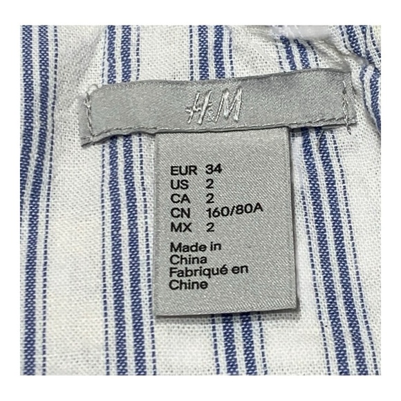 H & M One Shoulder Horizontal Striped Top - Picture 3 of 3